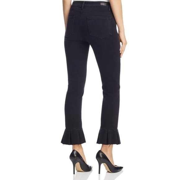 Paige | Black Rafaella Joannie Raw Hem Cropped Jeans, Size 27 - Picture 3 of 9